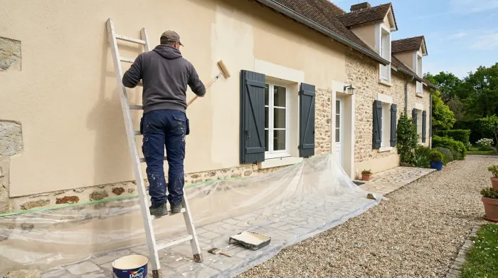 Ferronnerie fraîchement peinte avec une finition impeccable