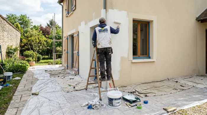 Ravalement de façade à Bouliac: rénovation d'une maison